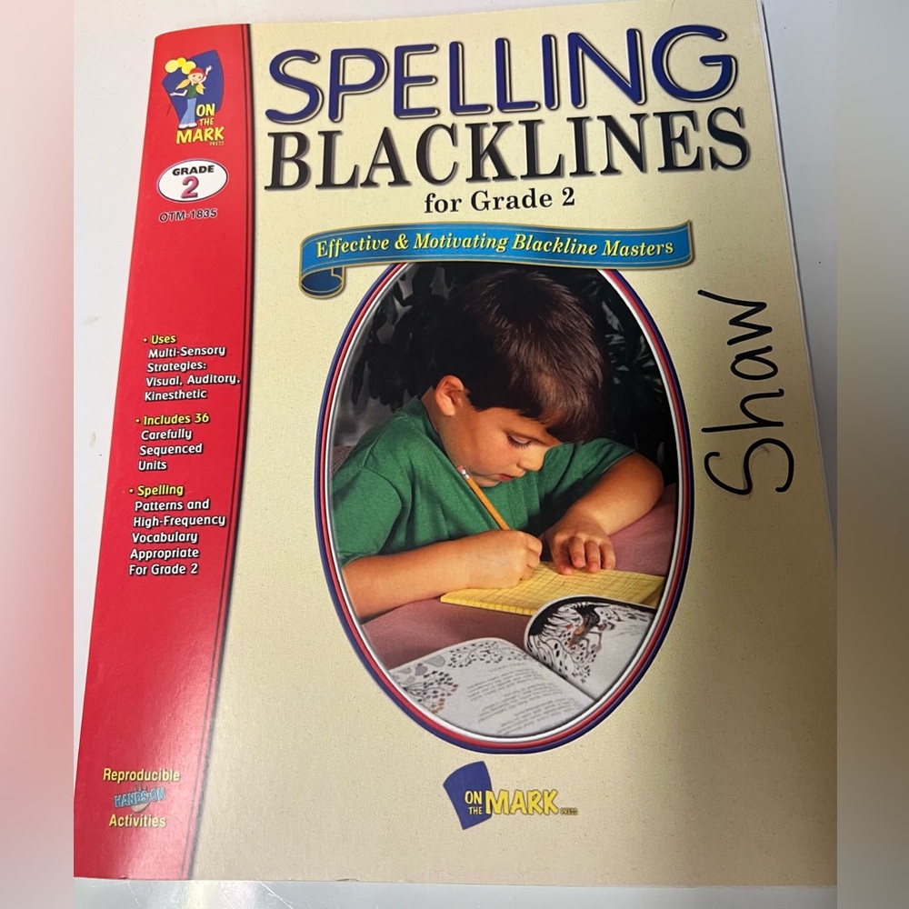 Resource Book: Spelling Blacklines